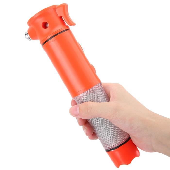 HONGXIN-SHOP Marteau De Sécurité Automobile 2 En 1 Marteaux De D'urgence Secours Avec Le Disjoncteur De Fenêtre De Voiture Et Le Coupeur De Ceinture De Seat Outil D'évasion De Secours Orange 2