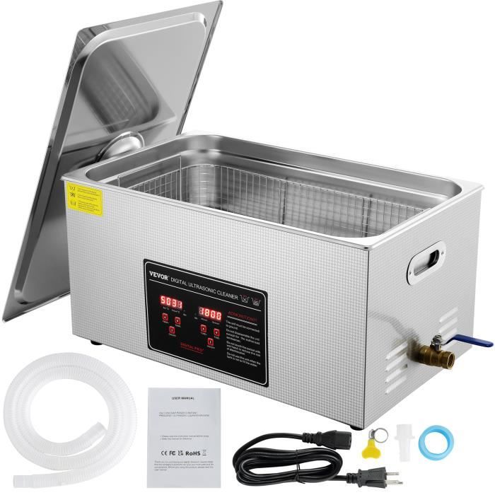 Nettoyeur à ultrasons 22L - VEVOR - Bac Ultrasons Numérique avec Chauffage Minuterie