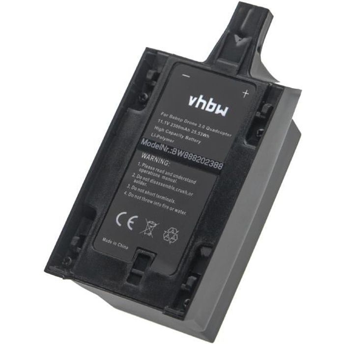 vhbw Batterie compatible avec Parrot Bebop 3.0, 3.0 Skycontroller drone (2300mAh, 11,1V, Li-polymère)