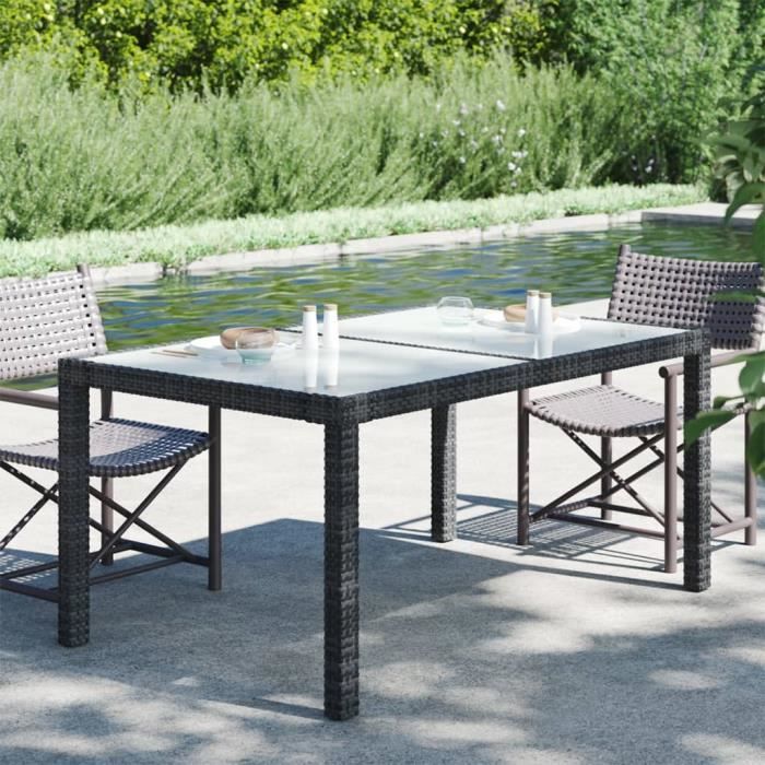 Table de jardin vidaXL 150x90x75 cm - vue 5
