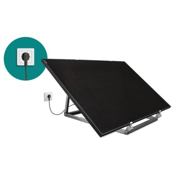 kit panneau solaire 300W Plug&play non extensible: panneau de 410W full black , micro-onduleur haut rendement de 300W, support en al