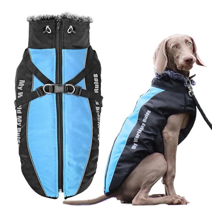 Comparer les prix de Manteaux d'hiver réfléchissants coupe-vent pour chien – Vestes chaudes pour animaux de compagnie de taille moyenne à grande par