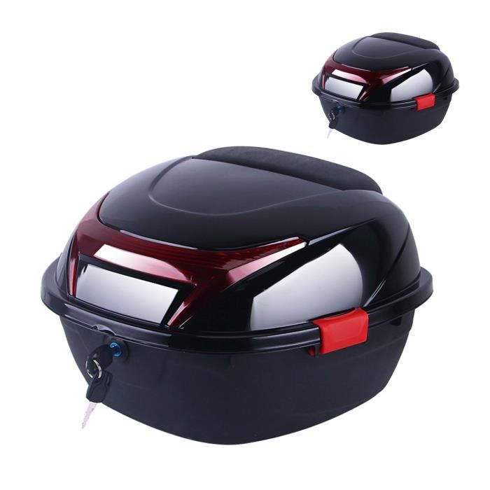 MOCOERL Top Case Moto 45L - Coffre Étanche Avec Base Et Serrure - Pour Casque Intégral - Alliage Aluminium