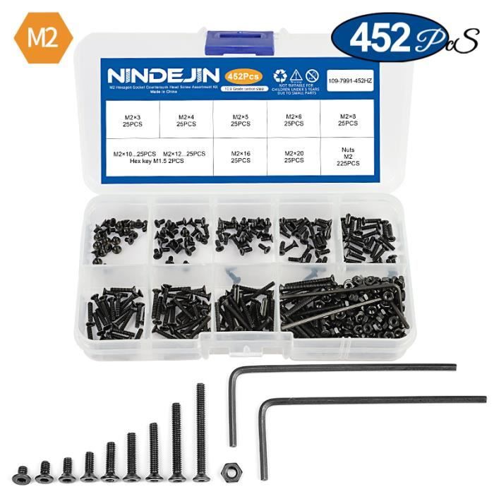 Vis TFHC Tête Fraisée Acier 10.9 BTR M3x8mm Noir (x10
