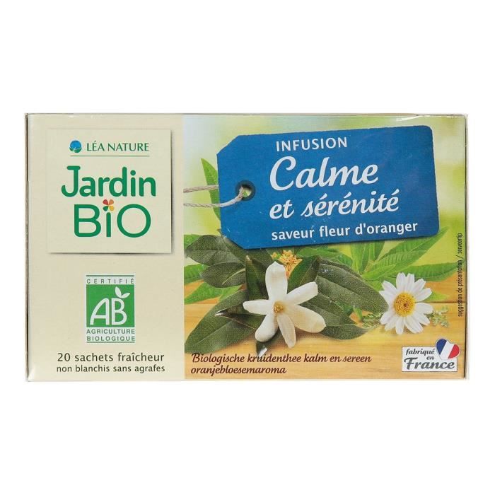 JARDIN BIO Infusion calme sérénité bio - 30g - Cdiscount Au quotidien