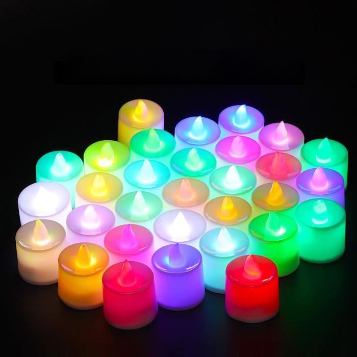 Lot De 24 Bougies Chauffe-plat LED Citrouille Halloween - Sans Flamme, à Piles, Décoratives Et Sécuritaires