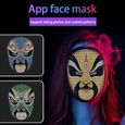 Masque led Contrôle par application intelligent Bluetooth carnaval masque LED affichage programmable visage changeant DIY photos-1