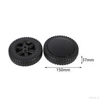Lot de 2 roues de brouette RELAXDAYS en noir-rouge - 3.00-4
