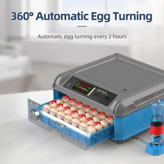 Incubateur Automatique Pour œufs 10-36 œufs - Retournement Auto, Contrôle Humidité/température, Mire Intégrée - 2