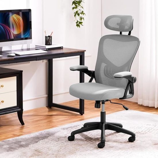 IKIDO - Fauteuil de bureau ergonomique en maille , chaise de