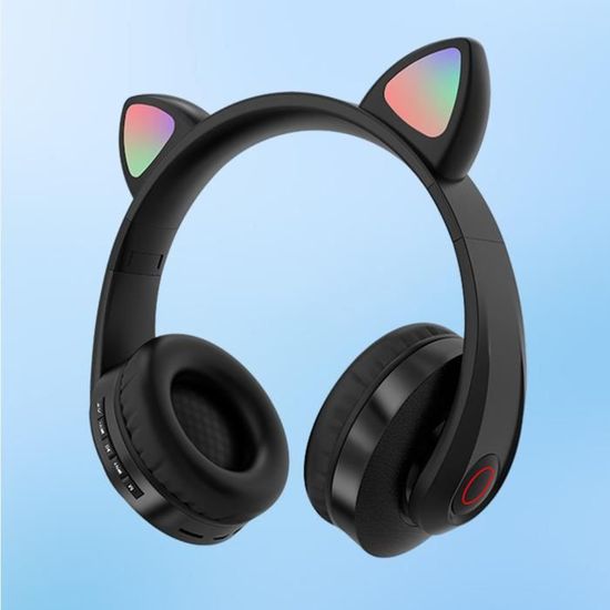 Casque d'oreille sans fil Cat (7 couleurs changeantes) avec prise