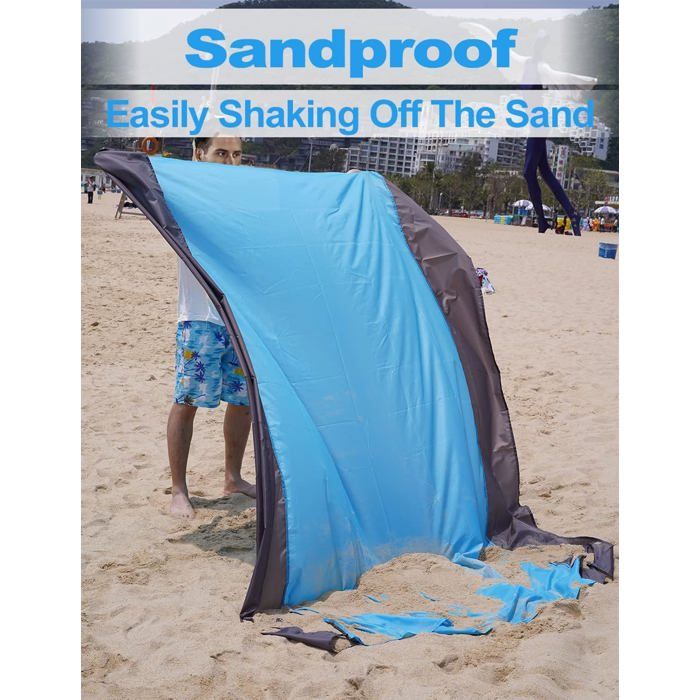 Tapis Sable gratuit de Plage Anti-Sable et Léger Imperméable Ultra Large en Plein Air Randonnée
