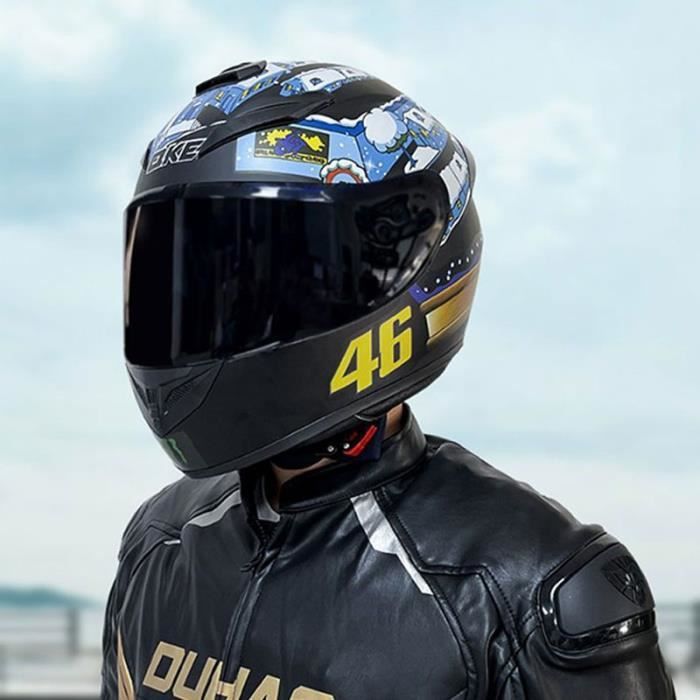 (XL 20) Casque de moto Full Face Racing F1 Venom Circonférence Capuche de  sécurité Anti-Fog Winkield Moto Casques 2023