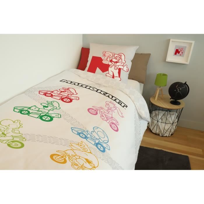 Parure de lit enfant Super Mario 140×200 cm, 70×90 cm Numéro d'article : HAX612321