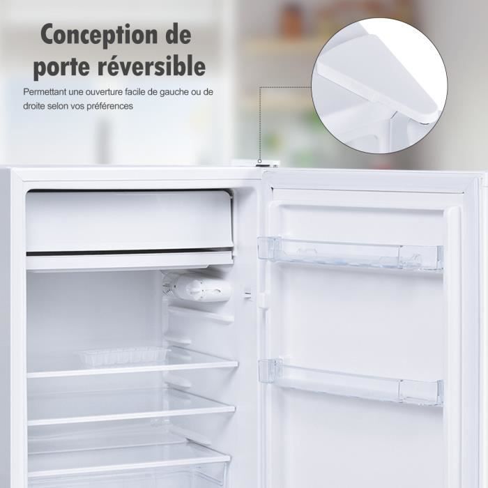 GOPLUS 123 L Réfrigérateur Vertical avec Zone de Congélation et