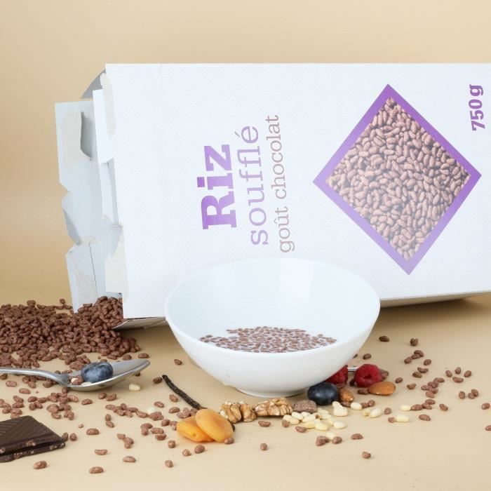 Céréales riz soufflé chocolat 750g TOUS LES JOURS - Kibo