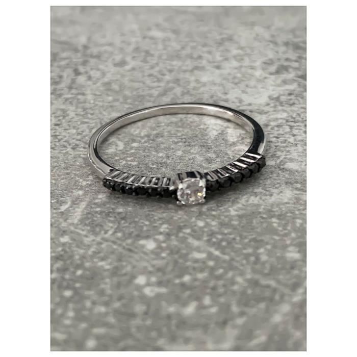 Bague Alliance En Argent 925/1000 Avec Cristaux Zirconium - Taille 56 - Neuve étiquetée
