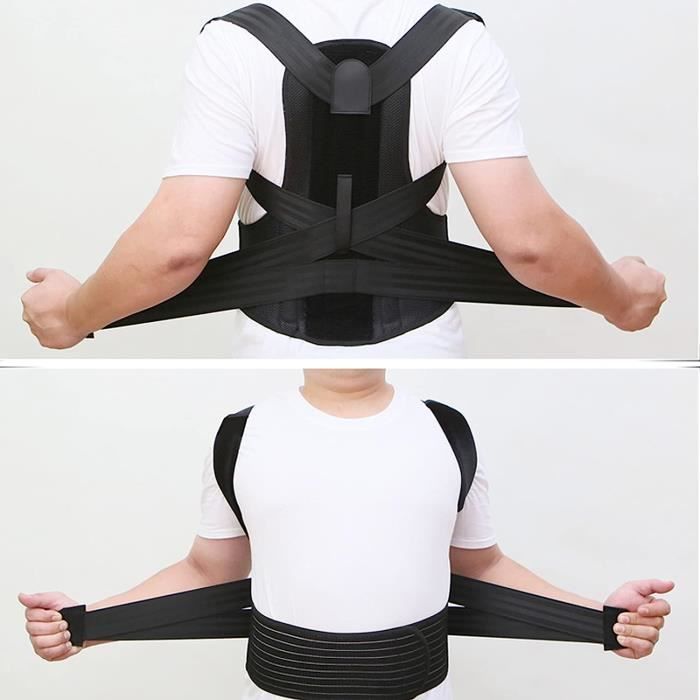 Grand Correcteur De Posture Grande Taille Forte Adulte Ceinture De Correction De La Cyphose Doux Confort Respirant Efficace D H4561 Cdiscount Sport