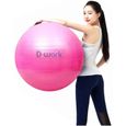 ballon de grossesse, ballon de fitness, ballon déquilibre, pilates d. 65 cm en pvc anti-éclatement (rose)-2