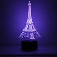 7 couleurs Tour Eiffel 3D modifiables LED Visuelle actions cadeaux lampe-2
