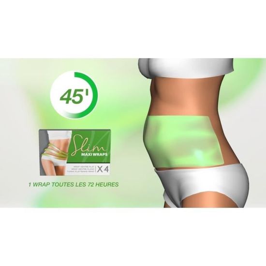 Lot de 4 SLIM MAXI WRAPS Patchs Ventre Plat minceur anti cellulite Cdiscount Au quotidien