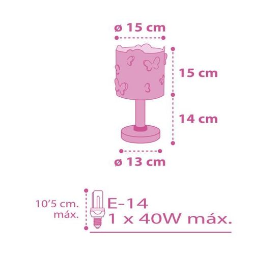 Lampe De Chevet Enfant Dalber Baby Dreams Coeur Rose 76011S - E14