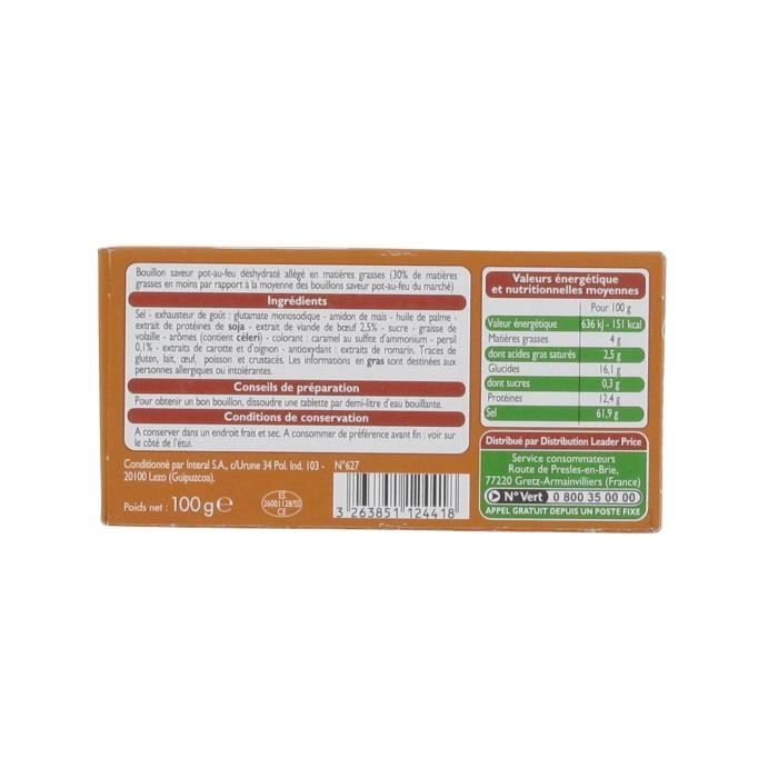 Bouillon de potaufeu dégraissé 100g Cdiscount Au quotidien