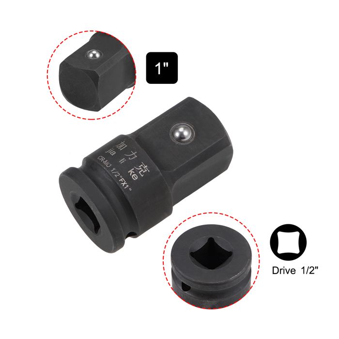 Douille Impact 24mm 1/2" Profondeur 6 Pans CR-V - Outil Serrage Et Desserrage