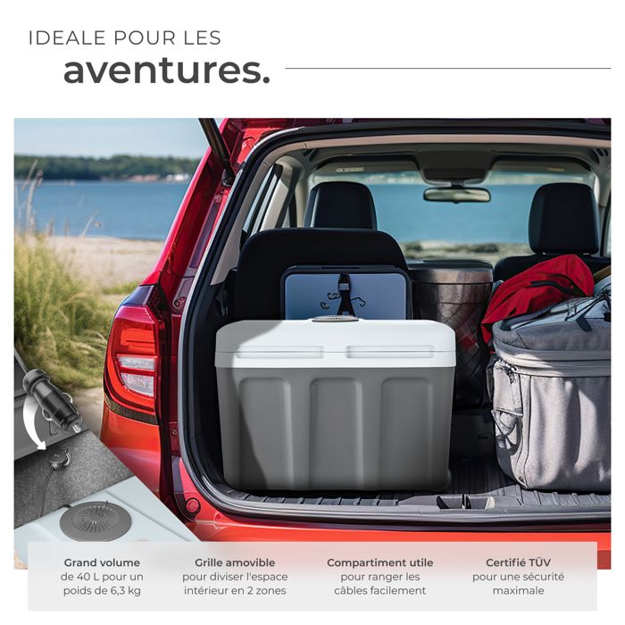 Mini Frigo Portable TecTake 14L Pour Voiture Ou Chambre, Classe E, Neuf