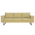 |Promotion| Sofa Canapé de relaxation | Canapé droit fixe 3 places "Rétro" | Tissu Vert &MP908976-3