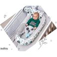 Bellochi Reducteur de Lit Bebe Cale Bebe pour Lit Cocon Bebe - 100% Coton - 90x60cm - Nid de Bebe Baby Nest - Copse-3