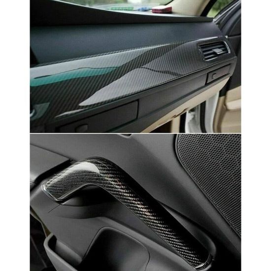 Rouleau d'enveloppe de vinyle de fibre de carbone de voiture de Riloer 5D,  autocollant de film auto-adhésif pour les voitures et les motos, décoration