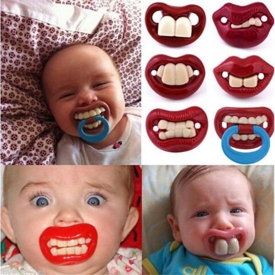 1pc Drole Tetine Sucette Pacifier Bebes Enfant Blague Forme Dent Saillant Style6 Cdiscount Puericulture Eveil Bebe