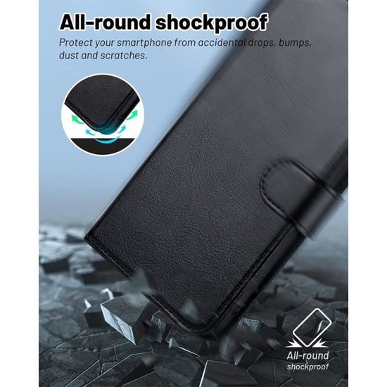 Coque Odeydo Pour Xiaomi 14T – Antichoc Noire, Avec Support, Premium