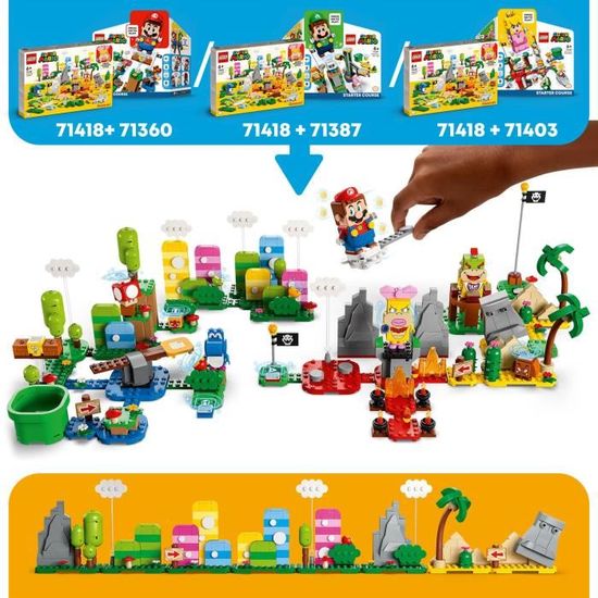 Lego Super Mario 71418 Set La Boîte A Outils Créative, Jouet Enfants 6 Ans,  Avec Figurines à Prix Carrefour