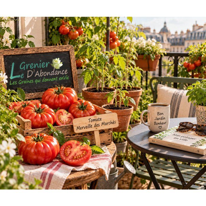 50 Graines Tomate Merveille Des Marchés - Variété Résistante Et Productive - Le Grenier D'Abondance
