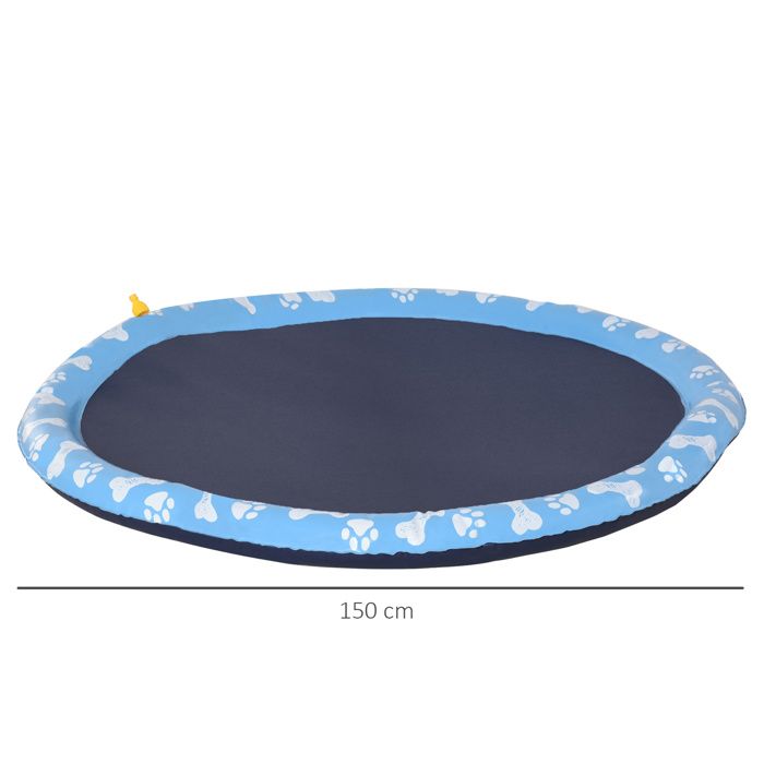 YANGUN Tapis De Jeu D'Eau 150cm - Pour Chiens Et Enfants - PVC Antidérapant - Été
