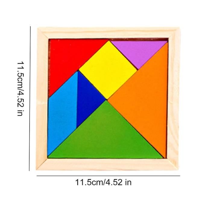 Jeu de société Tangram en bois 3D, jouet éducatif Montessori pour