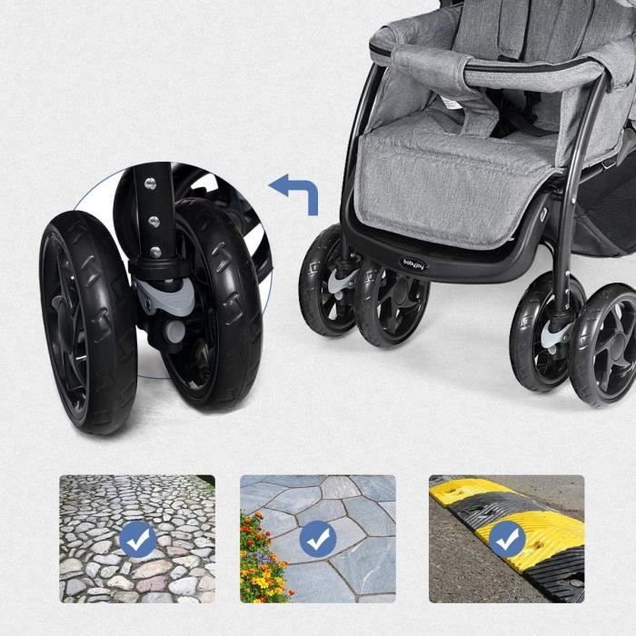 Poussette Double Pliable 4 Roues avec Freins Landau pour B b