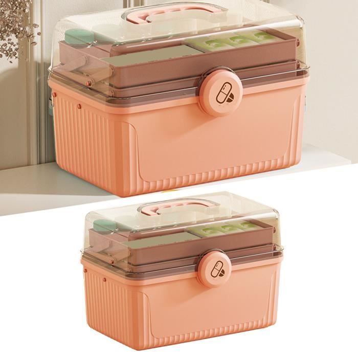 Organisateur de boîte à médicaments portable, boîte de rangement de médicaments domestiques