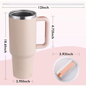 Tasse Isotherme 1,2L Acier Inoxydable – Multicolore Avec Couvercle Et Paille – Neuf