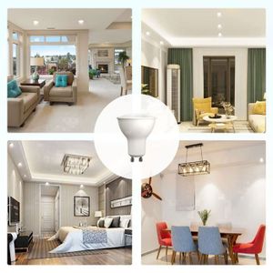 Ampoules LED GU10 7,5W EDO – Blanc Froid 6500K, 400-799 Lm, Classe F, Durée De Vie 30 000h
