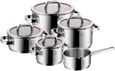 WMF Function 4 avantages Set de casseroles à Induction 5 pièces Couvercle en Verre avec 4 Fonctions d'égouttage, Acier Inoxydable-0
