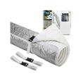 Housse de tuyau pour climatiseur portable - Isolation thermique 150 x 53 cm - Argent - Pour climatiseur portable