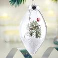 Arbre Noël Bricolage Boule Babiole Transparent Ouvert Ornement à Suspendre En Plastique Décors Maison D