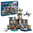LEGO® 60419 City La Prison de la Police en Haute Mer, Jouet avec Hélicoptère et Bateau, 7 Minifigurines et Figurine de Chien-0
