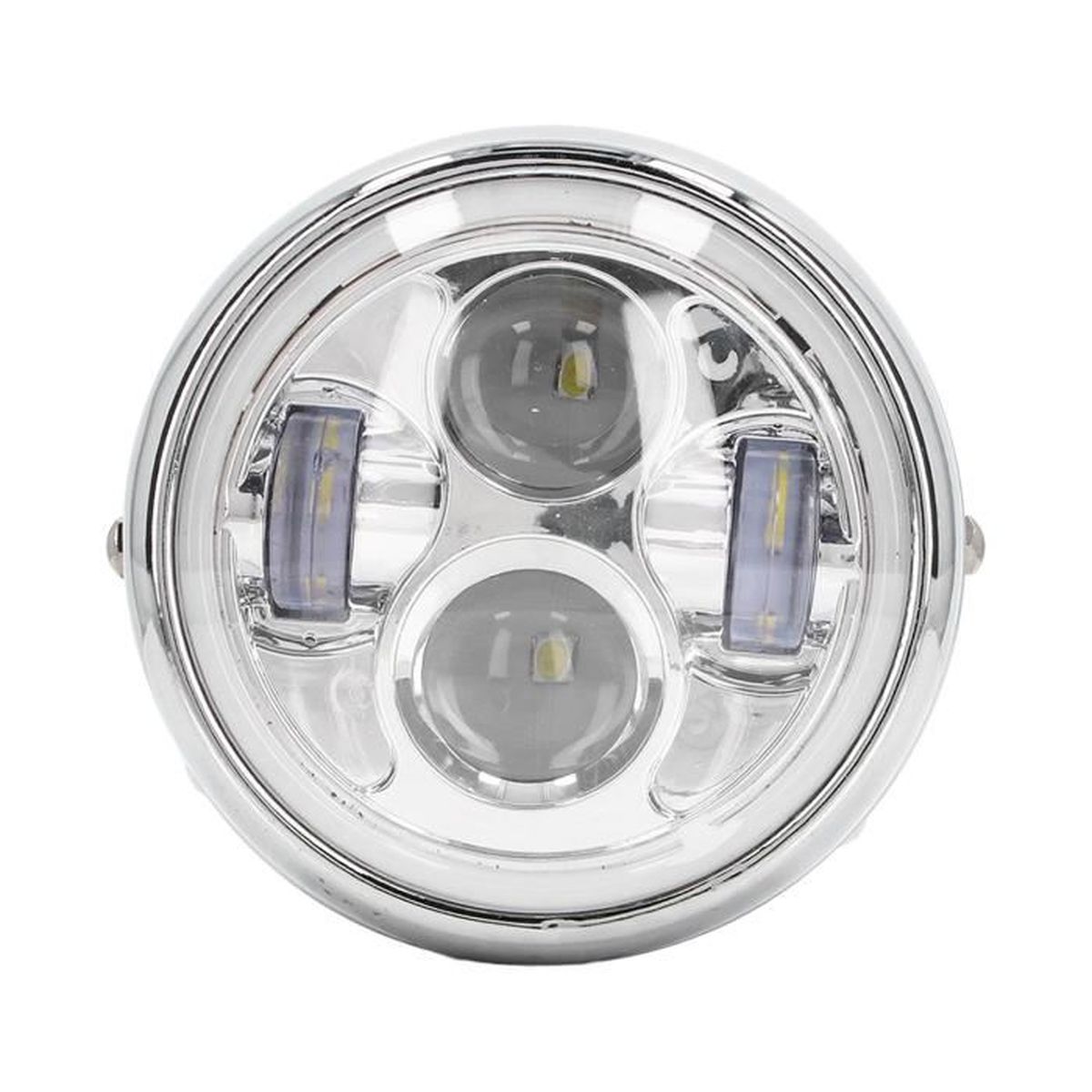 Phares De Moto 6 Pouces Qiilu - Ampoule Halogène 35W 12V - Verre Jaune Ou Transparent - Universel, Installation Facile - 2