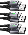 INIU - Câble USB C Charge Rapide 3,1A - [Lot de 3 : 2m+2m+0,5m] Câble Type C pour iPhone 15 Pro / Samsung S21 / Google Pixel / PS5
