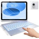 1...LIKE NO OTHER QWERTY Étui clavier pour iPad 10e génération (10,9",2022)/iPad A16 (11e génération,2025)–Rotation 360°,rétroéclairage-argent