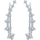 U7 BOUCLE D OREILLE Boucles d'oreilles grimpantes en argent 925 pour femme fille, Clip d'oreille &eacute;toile orn&eacute; zircon162